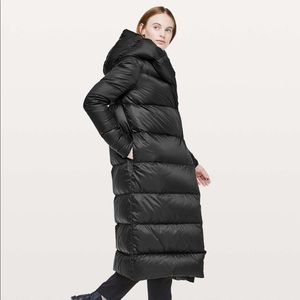🍋 Lululemon Coat - Cloudscape Wrap, Long Down Coat, Black Size 6